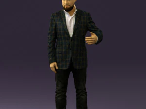 man in jacket pink shirt 0411 3d print ready 3D Print Model