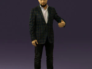 man in jacket pink shirt 0411 3d print ready 3D Print Model