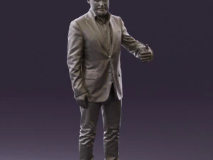 man in jacket pink shirt 0411 3d print ready 3D Print Model