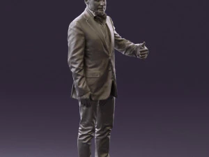 man in jacket pink shirt 0411 3d print ready 3D Print Model