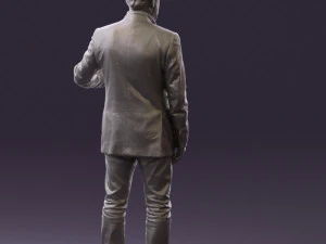 man in jacket pink shirt 0411 3d print ready 3D Print Model