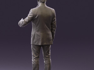 man in jacket pink shirt 0411 3d print ready 3D-Druckmodell