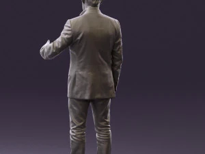 man in jacket pink shirt 0411 3d print ready 3D Print Model
