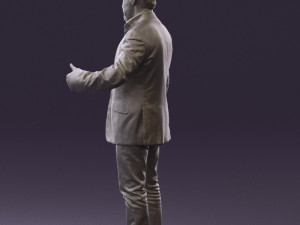 man in jacket pink shirt 0411 3d print ready 3D-Druckmodell
