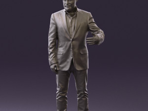 man in jacket pink shirt 0411 3d print ready 3D-Druckmodell