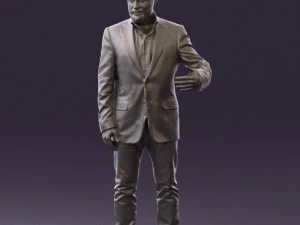 man in jacket pink shirt 0411 3d print ready 3D Print Model