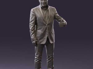 man in jacket pink shirt 0411 3d print ready 3D-Druckmodell