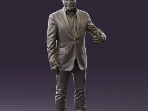 man in jacket pink shirt 0411 3d print ready 3D Print Model