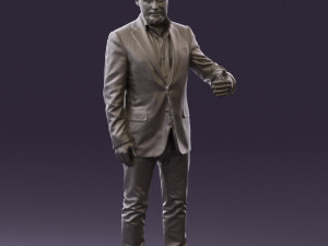 man in jacket pink shirt 0411 3d print ready 3D-Druckmodell