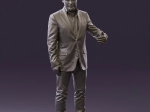 man in jacket pink shirt 0411 3d print ready 3D Print Model