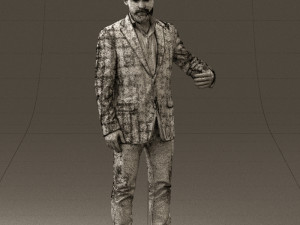 man in jacket pink shirt 0411 3d print ready 3D-Druckmodell