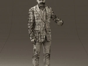 man in jacket pink shirt 0411 3d print ready 3D Print Model