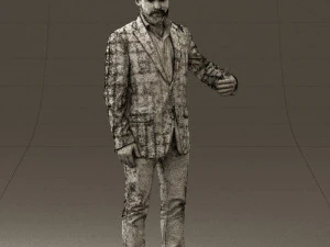 man in jacket pink shirt 0411 3d print ready 3D Print Model