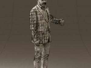 man in jacket pink shirt 0411 3d print ready 3D Print Model