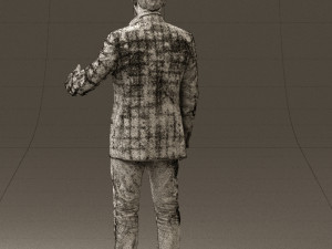 man in jacket pink shirt 0411 3d print ready 3D-Druckmodell