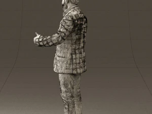 man in jacket pink shirt 0411 3d print ready 3D Print Model