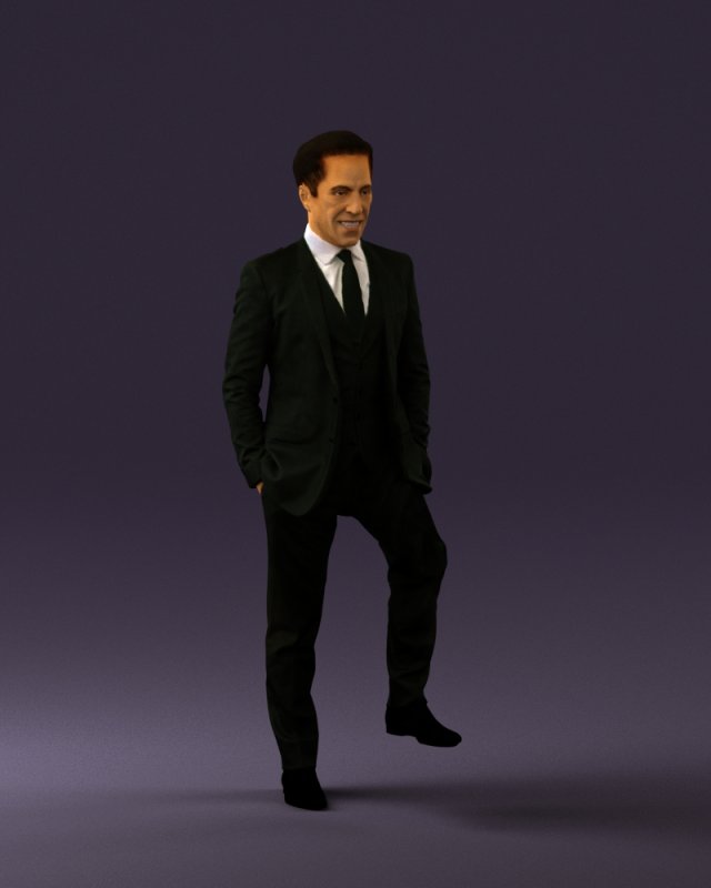 man in suit 0413 3D Модель .c4d .max .obj .3ds .fbx .stl .blend 
