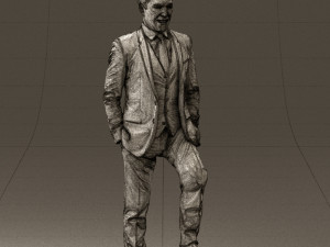 man in suit 0413 3D Модель