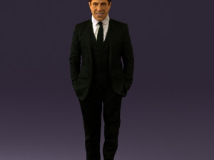man in suit 0413 3d print ready Modelo de Impressão 3D