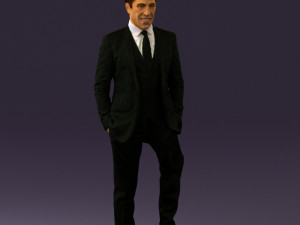 man in suit 0413 3d print ready Modelo de Impressão 3D