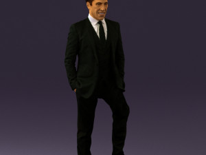man in suit 0413 3d print ready Modelo de Impressão 3D