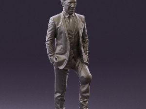 man in suit 0413 3d print ready Modelo de Impressão 3D