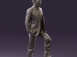 man in suit 0413 3d print ready Modelo de Impressão 3D