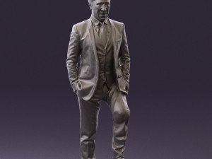 man in suit 0413 3d print ready Modelo de Impressão 3D