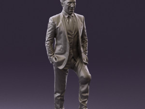 man in suit 0413 3d print ready Modelo de Impressão 3D