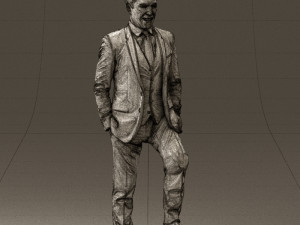 man in suit 0413 3d print ready Modelo de Impressão 3D