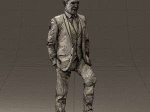man in suit 0413 3d print ready Modelo de Impressão 3D