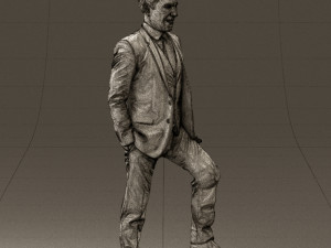 man in suit 0413 3d print ready Modelo de Impressão 3D