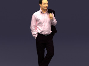 legs cross man 0417 3D Model