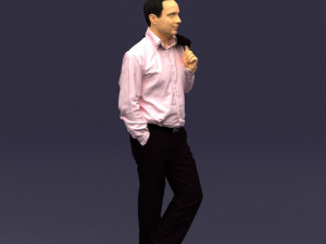 legs cross man 0417 3D Model