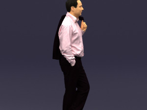 legs cross man 0417 3D Model