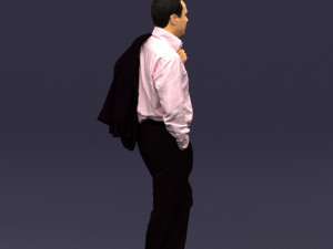 legs cross man 0417 3D Model