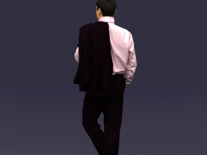 legs cross man 0417 3D Model
