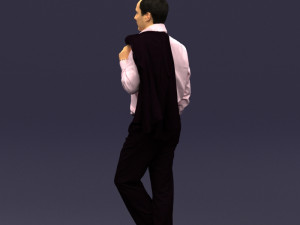 legs cross man 0417 3D Model