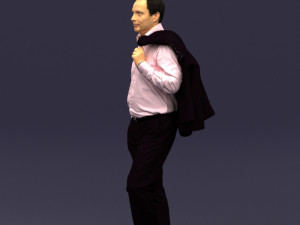 legs cross man 0417 3D Model