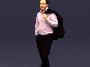legs cross man 0417 3D Model