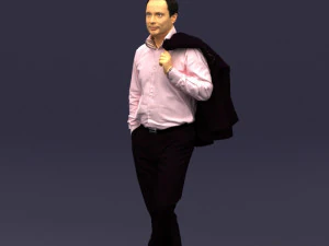 legs cross man 0417 3D Model