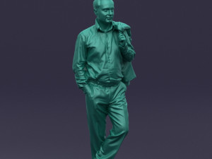 legs cross man 0417 3D Model