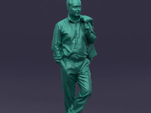 legs cross man 0417 3D Model