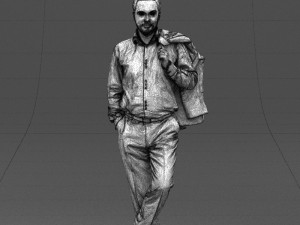 legs cross man 0417 3D Model