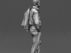 legs cross man 0417 3D Model