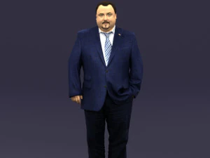 ネクタイマン 0418 3D プリント対応 3Dプリントモデル