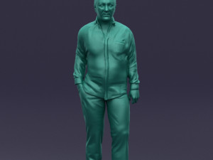 hand in pocketman 0420 3d print ready 3Dプリントモデル