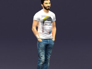beard man 0421 3D Модель