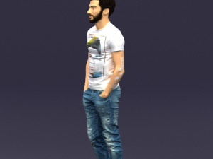 beard man 0421 3D Модель