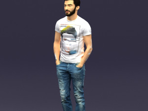 beard man 0421 3D Модель